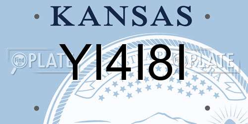 YI4I8I Kansas License Plate