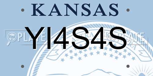YI4S4S Kansas License Plate