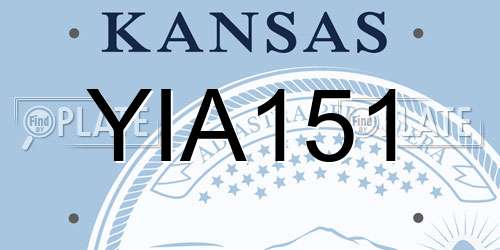 YIA151 Kansas License Plate