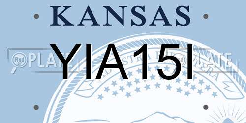 YIA15I Kansas License Plate