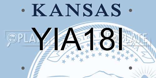 YIA18I Kansas License Plate