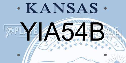 YIA54B Kansas License Plate