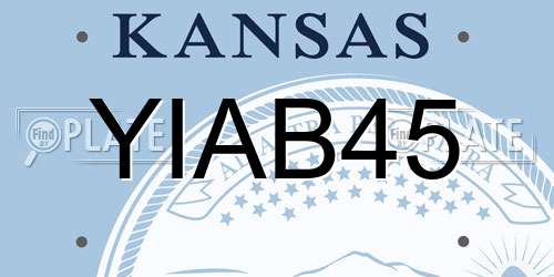 YIAB45 Kansas License Plate