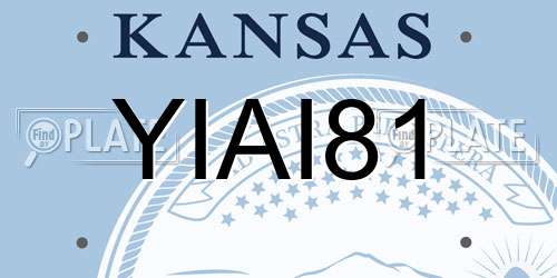 YIAI81 Kansas License Plate