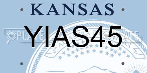 YIAS45 Kansas License Plate
