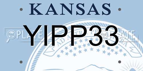 YIPP33 Kansas License Plate