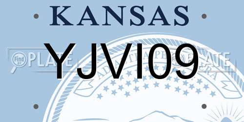 YJVI09 Kansas License Plate