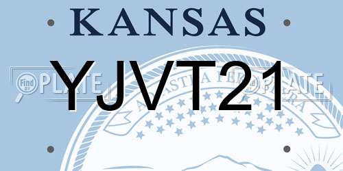 YJVT21 Kansas License Plate