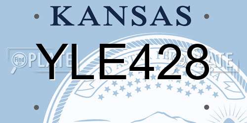 YLE428 Kansas License Plate