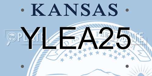 YLEA25 Kansas License Plate