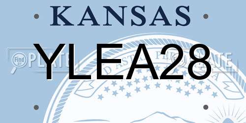 YLEA28 Kansas License Plate