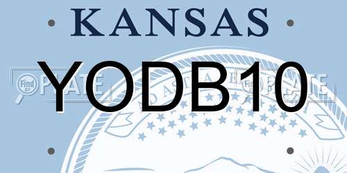YODB10 Kansas License Plate
