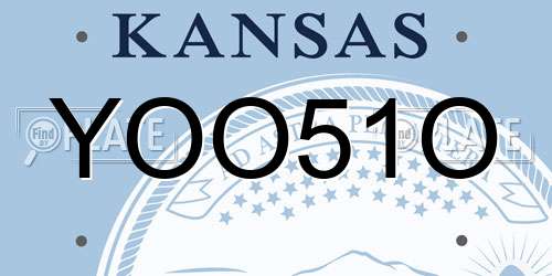 YOO51O Kansas License Plate