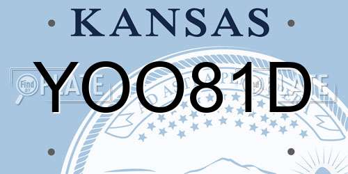 YOO81D Kansas License Plate
