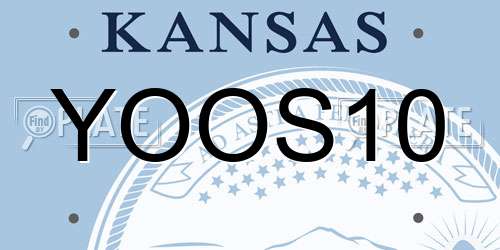 YOOS10 Kansas License Plate