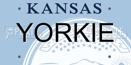 YORKIE Kansas License Plate