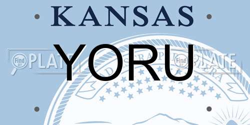 YORU Kansas License Plate