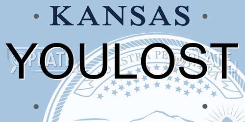 YOULOST Kansas License Plate