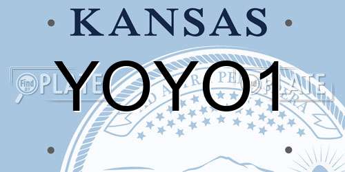 YOYO1 Kansas License Plate