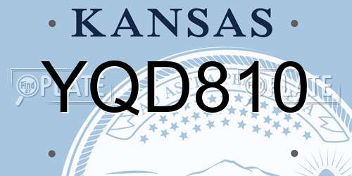 YQD810 Kansas License Plate