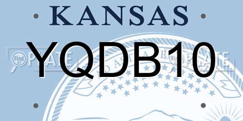 YQDB10 Kansas License Plate