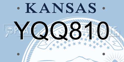 YQQ810 Kansas License Plate