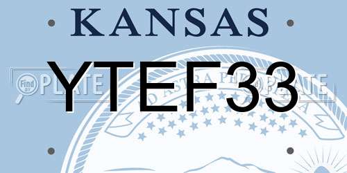 YTEF33 Kansas License Plate