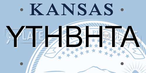 YTHBHTA Kansas License Plate