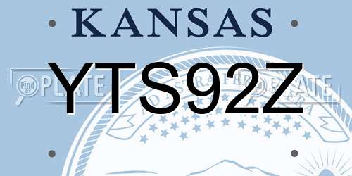 YTS92Z Kansas License Plate