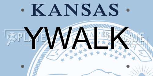 YWALK Kansas License Plate