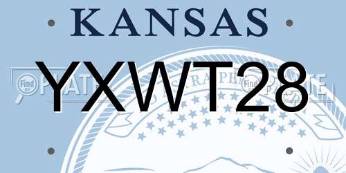 YXWT28 Kansas License Plate