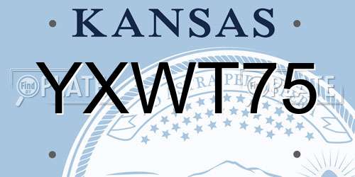 YXWT75 Kansas License Plate