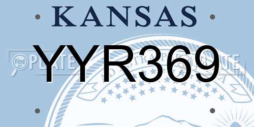 YYR369 Kansas License Plate