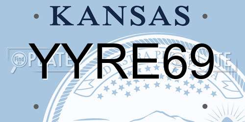YYRE69 Kansas License Plate