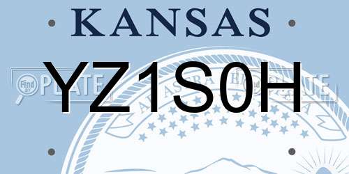 YZ1S0H Kansas License Plate