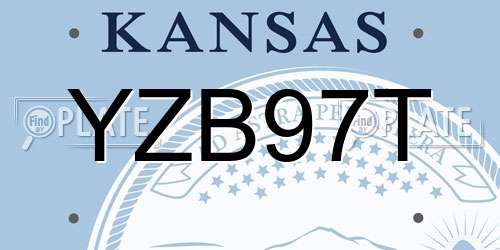 YZB97T Kansas License Plate