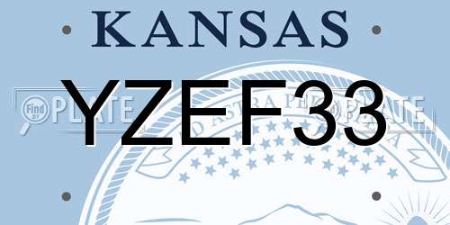 YZEF33 Kansas License Plate
