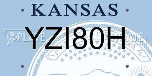 YZI80H Kansas License Plate