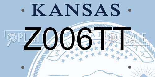 Z006TT Kansas License Plate