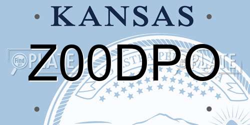 Z00DPO Kansas License Plate