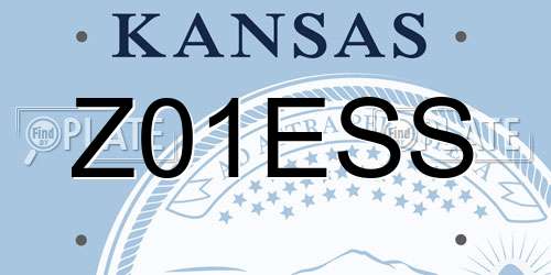 Z01ESS Kansas License Plate