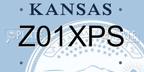Z01XPS Kansas License Plate