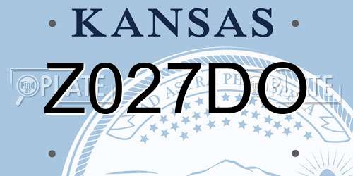 Z027DO Kansas License Plate