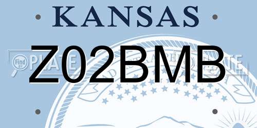 Z02BMB Kansas License Plate