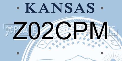 Z02CPM Kansas License Plate