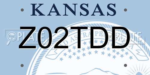 Z02TDD Kansas License Plate