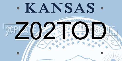 Z02TOD Kansas License Plate