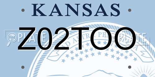Z02TOO Kansas License Plate