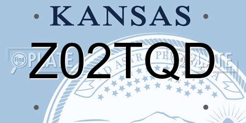 Z02TQD Kansas License Plate