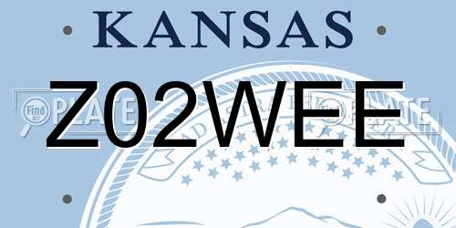 Z02WEE Kansas License Plate
